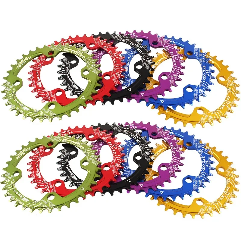 SNAIL 104 bcd crown Narrow Wide Chainring 32T/34T/36T/38T/40T/42T MTB Mountain Bike Round/Oval chain ring Bicycle Chainwheel