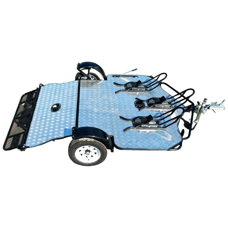 Motorcycle Trailer ATV UTV Transport Hydraulic Lift Trailer 2 Motorcycle 800kg Bicycle