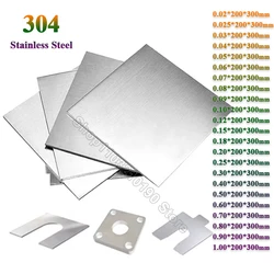 1Pc Thickness 0.02 0.025 0.03 0.04-3mm 304 Stainless Steel Sheet Foil Strip Flat Brushed Metal Polished Thin Plate Length 300mm