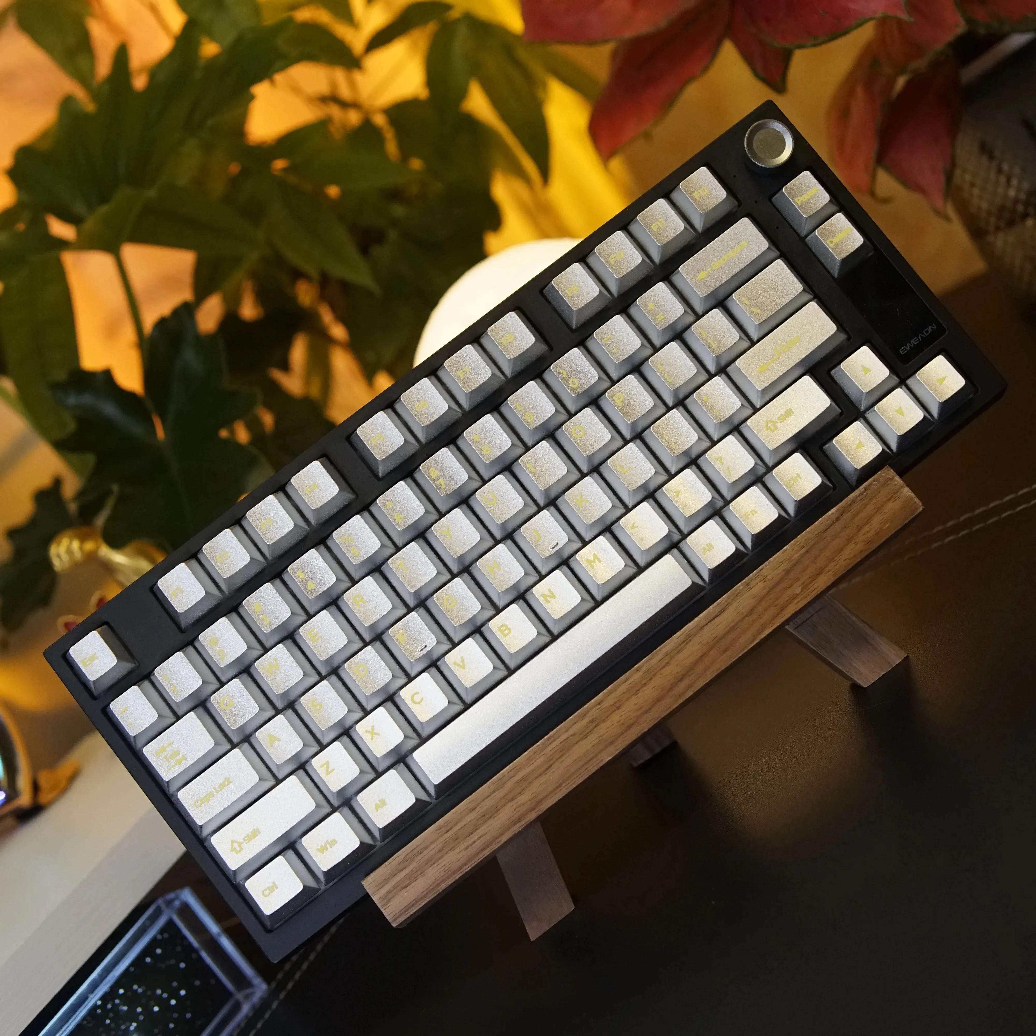 Aluminum Alloy Keycaps Matte Silver Cherry Profile Custom Metal Key Caps Mechanical Keyboard Compatible with Wooting60/ROG