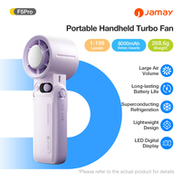NEW Portable Handheld Turbo Fan Strong Wind 199 Gear Wind Speed LED Digital Display Adjustable Portable Handheld Outdoor 8000mAh