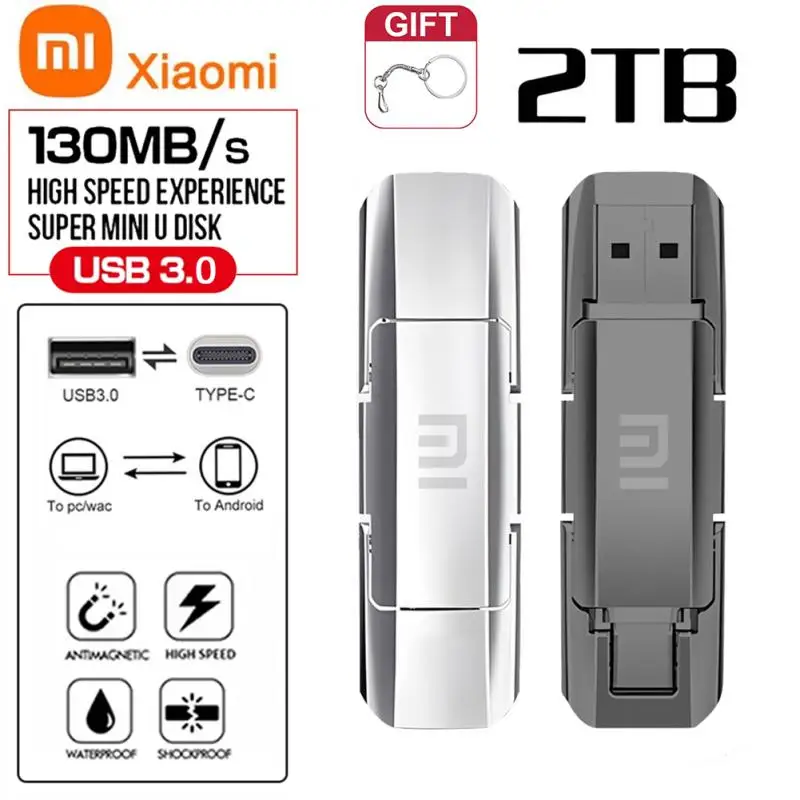 Xiaomi MIJIA 2TB 3.0 Metal Usb Flash Drives High Speed Pendrive 1TB 512GB Usb Drive Portable Ssd Memoria Usb Flash Disk For PC