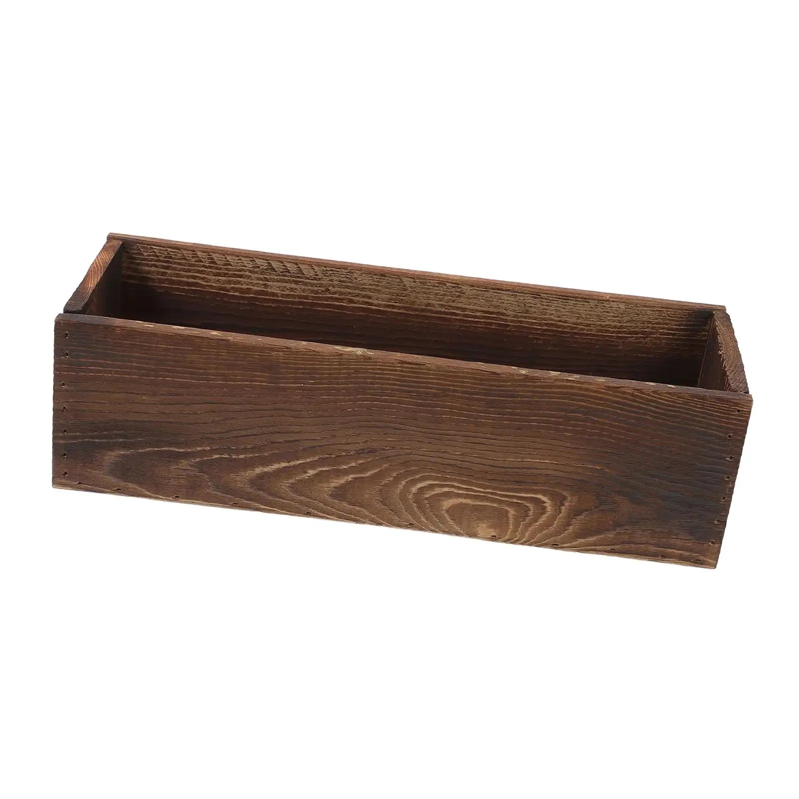 Wooden Flower Box Creative Unique Flower Storage Container Plant Container Wood Planter Box for Office Balcony Yard Patio Garden