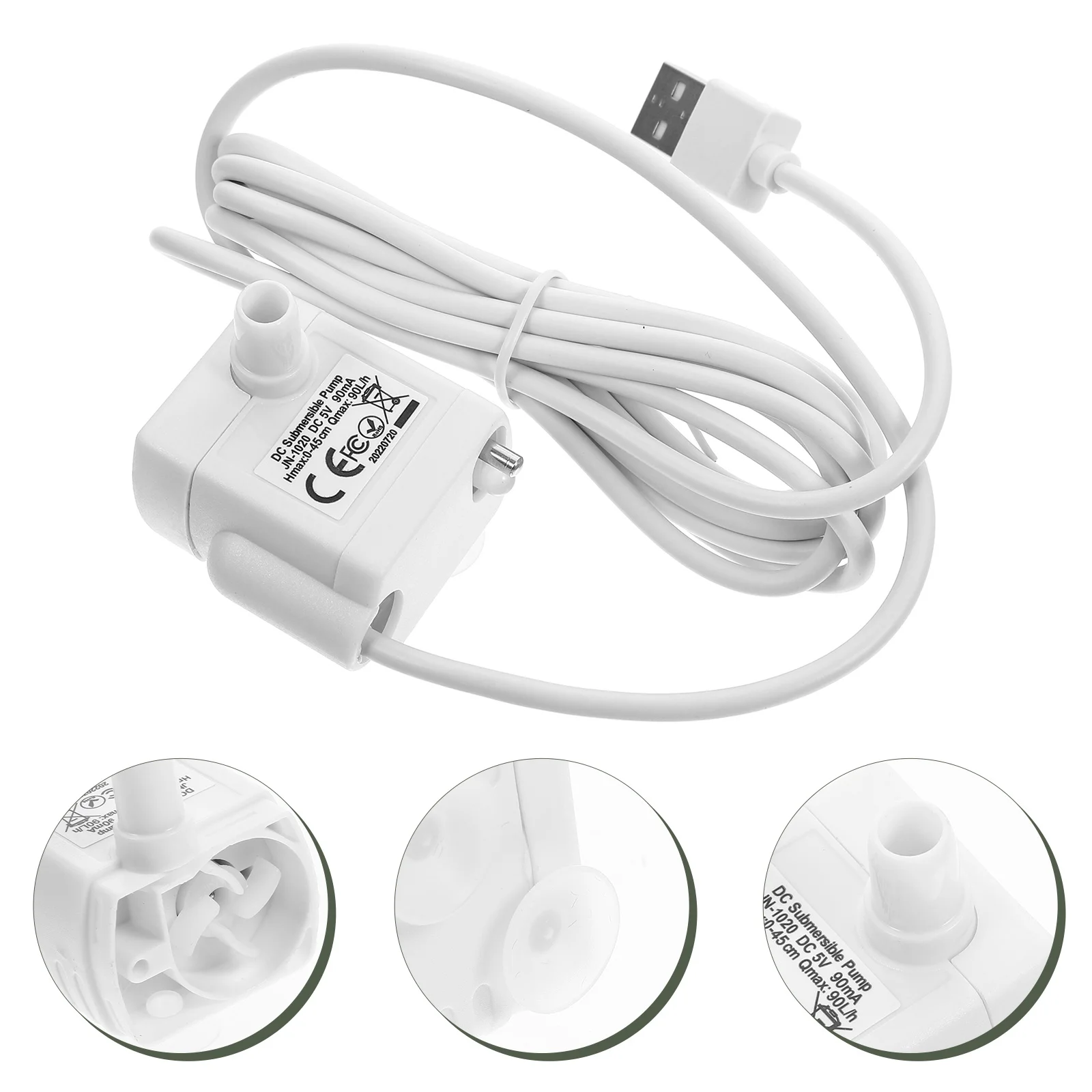 

USB Pet Water Fountain Pump Submersible Quiet Mini Replacement Pump for Cat Water Bowl Pet Accessories and Fountain