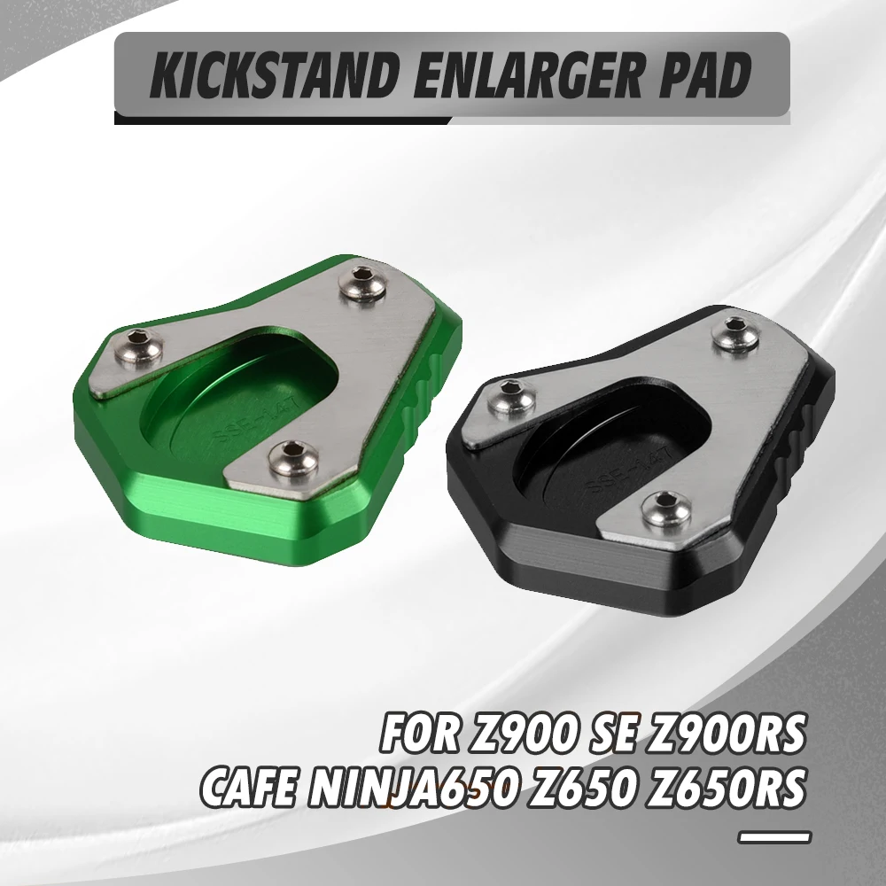 

Motorcycle Accessories Side Stand Enlarger Kickstand Enlarge Plate Pad For Kawasaki Z900 SE Z900RS Cafe NINJA650 Z650 Z650RS