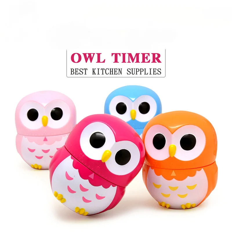 การ์ตูนนกฮูกจับเวลาครัวทำอาหารเตาอบ Mechanical Timer ใช้งานง่าย Baking Helper Home ตกแต่งสำหรับเด็กและผู้ใหญ่