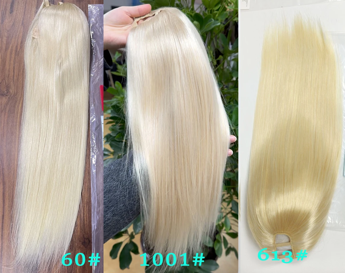 Straight U Part Wigs Brazilian White Blonde Human Hair For Women 150% 180% Density U Shape Wig 14-28 Inch No Leave Out No Glue image 6