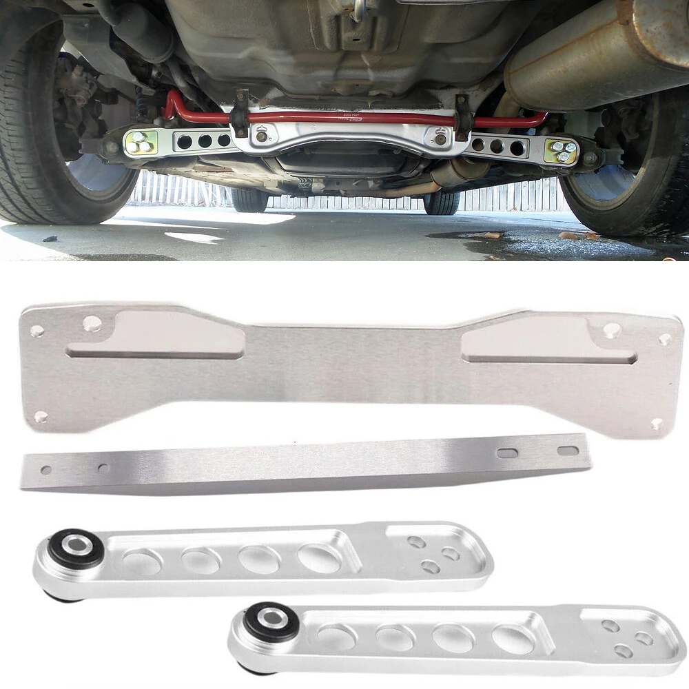 

Rear Subframe Brace + Tie Bar Rear + Lower Control Arm For Honda Civic Si 01-05 ES EM EP3 DX LX Acura Aluminum