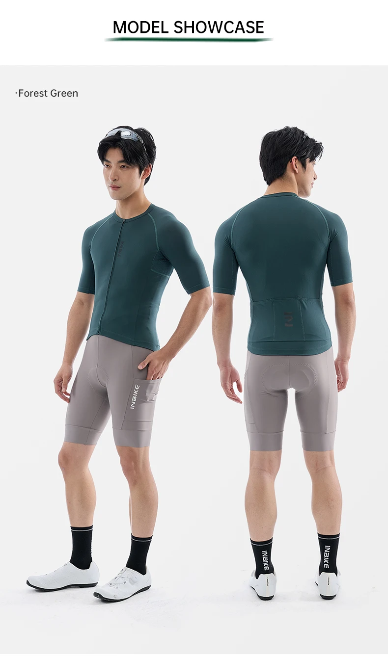 INBIKE Herren-Radtrikot, atmungsaktives Netzgewebe, schnelle Wärmeableitung, Fahrrad-Kurzarmshirt, Sommer, Rennrad, MTB, Sport-T-Shirt – Detail 11