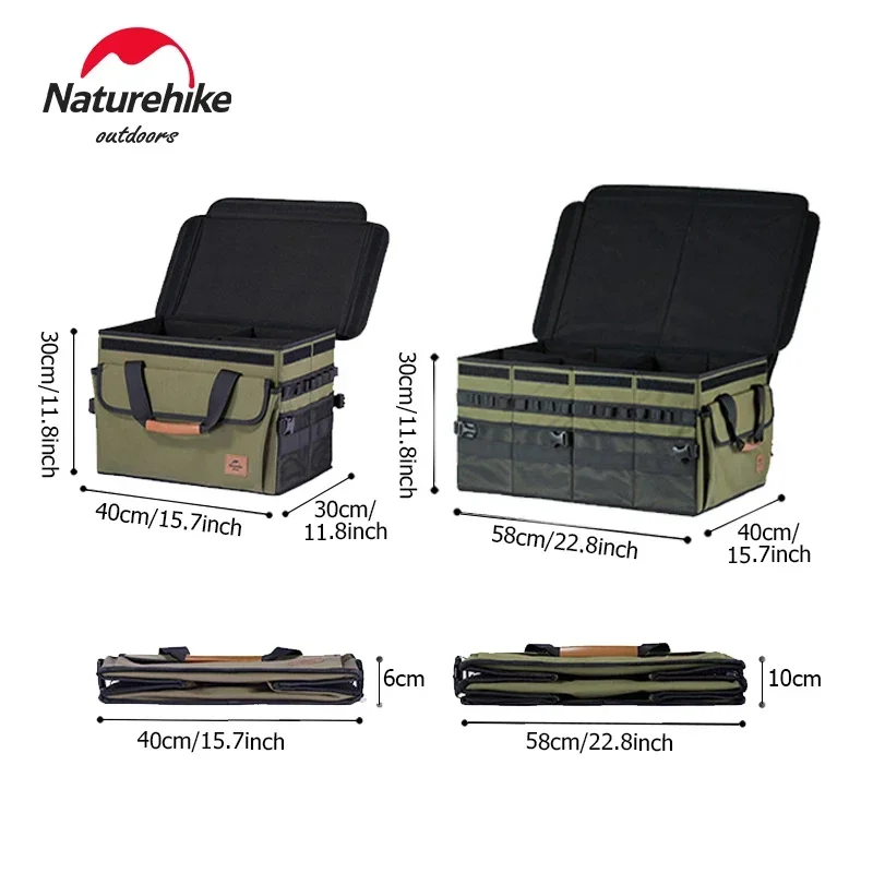 Imagem -06 - Naturehike-bolsa de Pesca Dobrável Estojo Dobrável Resistente ao Desgaste Empilhável Diversos Ferramenta de Piquenique ao ar Livre 30l 60l