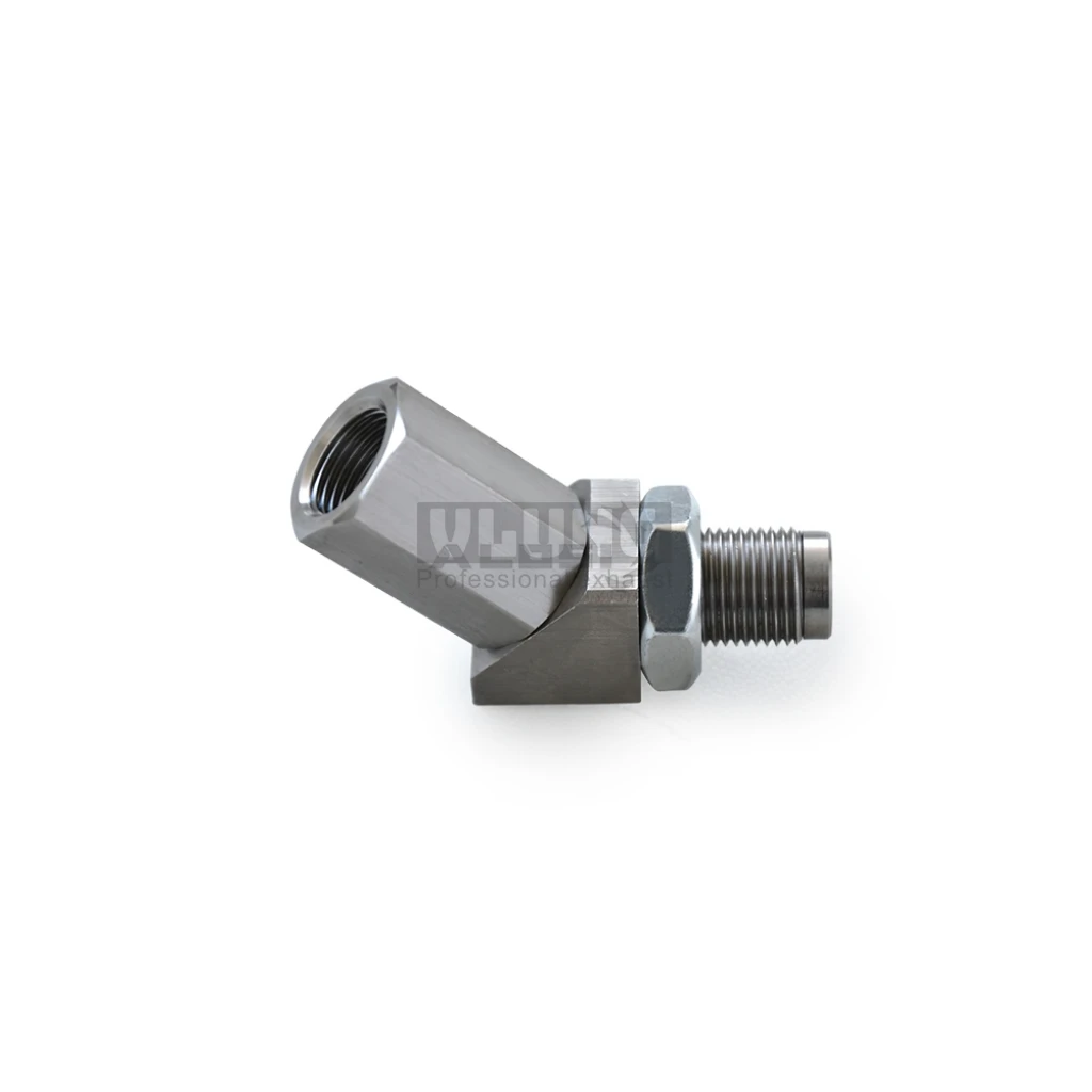 Hot Sales Exhaust Sensor Adapter, M18 * 1.5 Threaded Exhaust Pipe Sensor Plug 45 Degree L mini Catalyst CEL Spacer Adapter