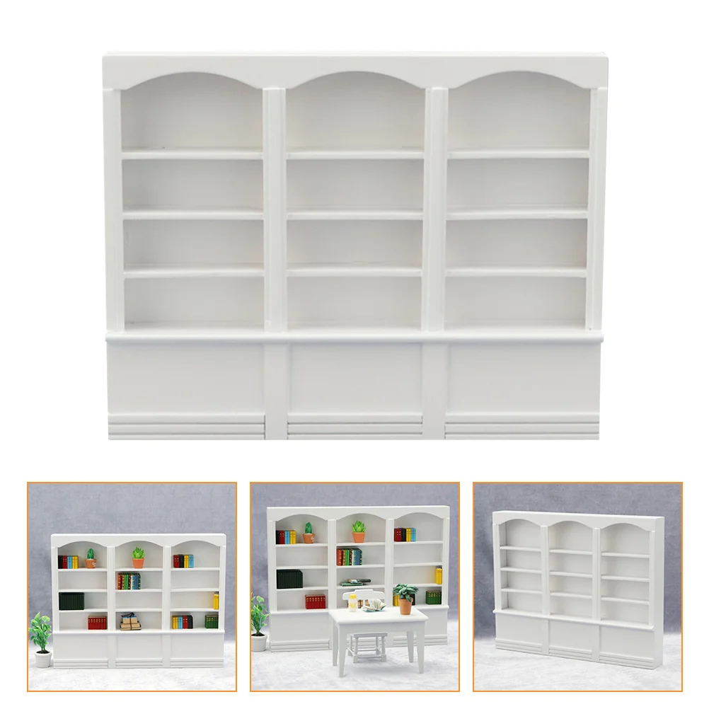 1pc Kreative Bücherregal Umweltfreundliche Mini Schrank Haus Dekoration Display Regal Mini Möbel Zubehör Dreifach Bücherregal