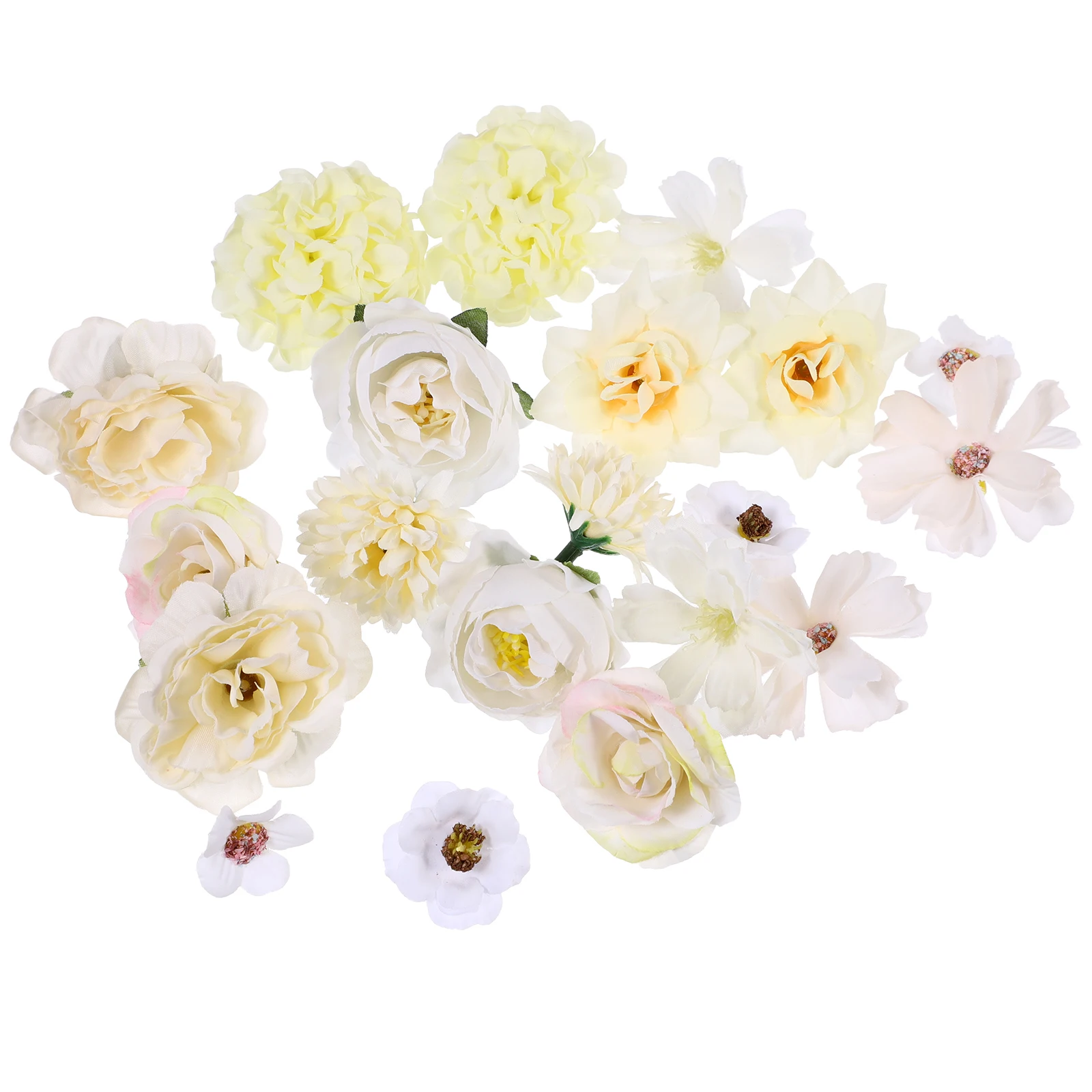 

20 Pcs Artificial Flower Material Artistic Flowers Artifical Decorating Bulk Faux Heads DIY Household
