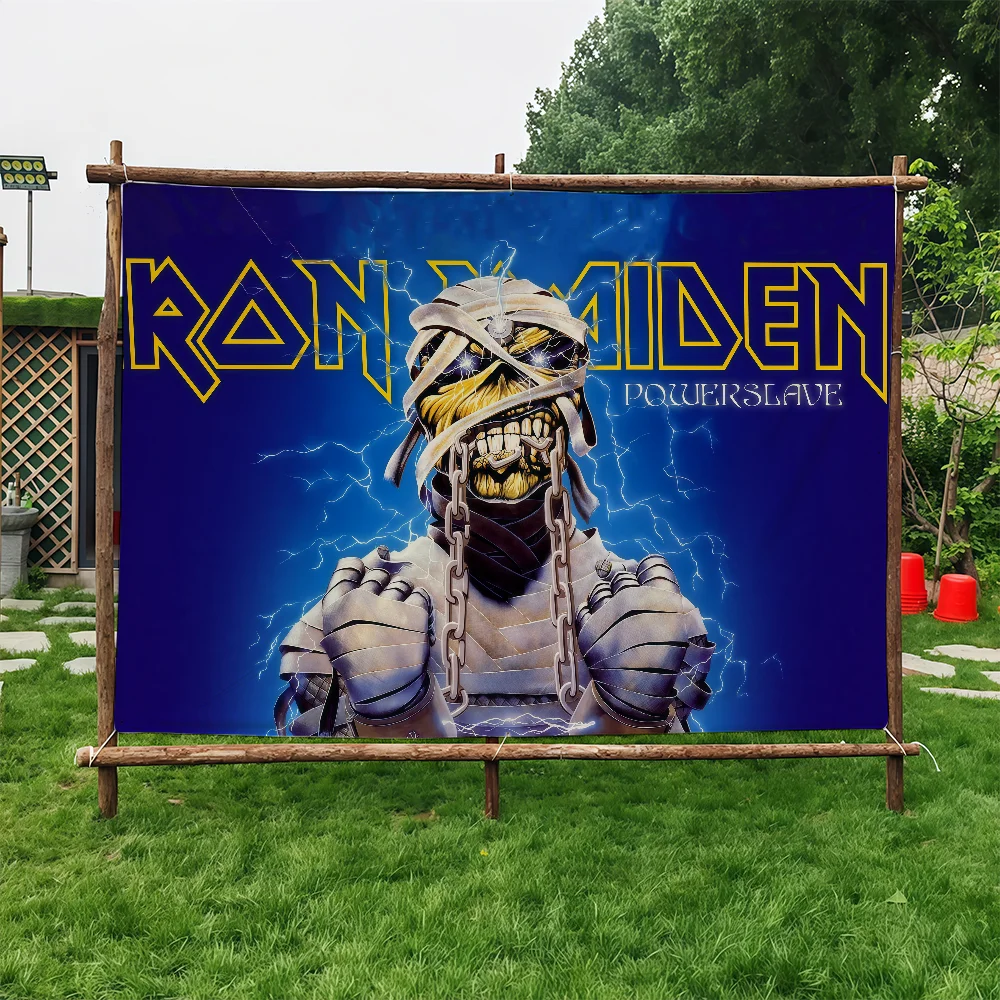 Bandera Hot Band I-Iron-S M-Maiden adecuada para dormitorio, regalo al aire libre, decoración de fiesta, Picnic, festival de acampada