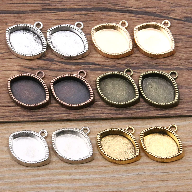 10pcs 11*17 มม.ขนาดด้านใน 6 สีชุบ Evil Eye สไตล์ Cameo Cabochon การตั้งค่าฐาน Charms สัตว์จี้สร้อยคอผลการค้นหา