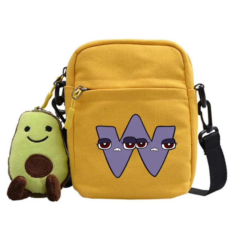 Alphabet Lore borsa a tracolla gioco Anime Crossbody Avocado zainetto ragazza ragazzo cartone animato stampato borsa Messager borsa regalo di