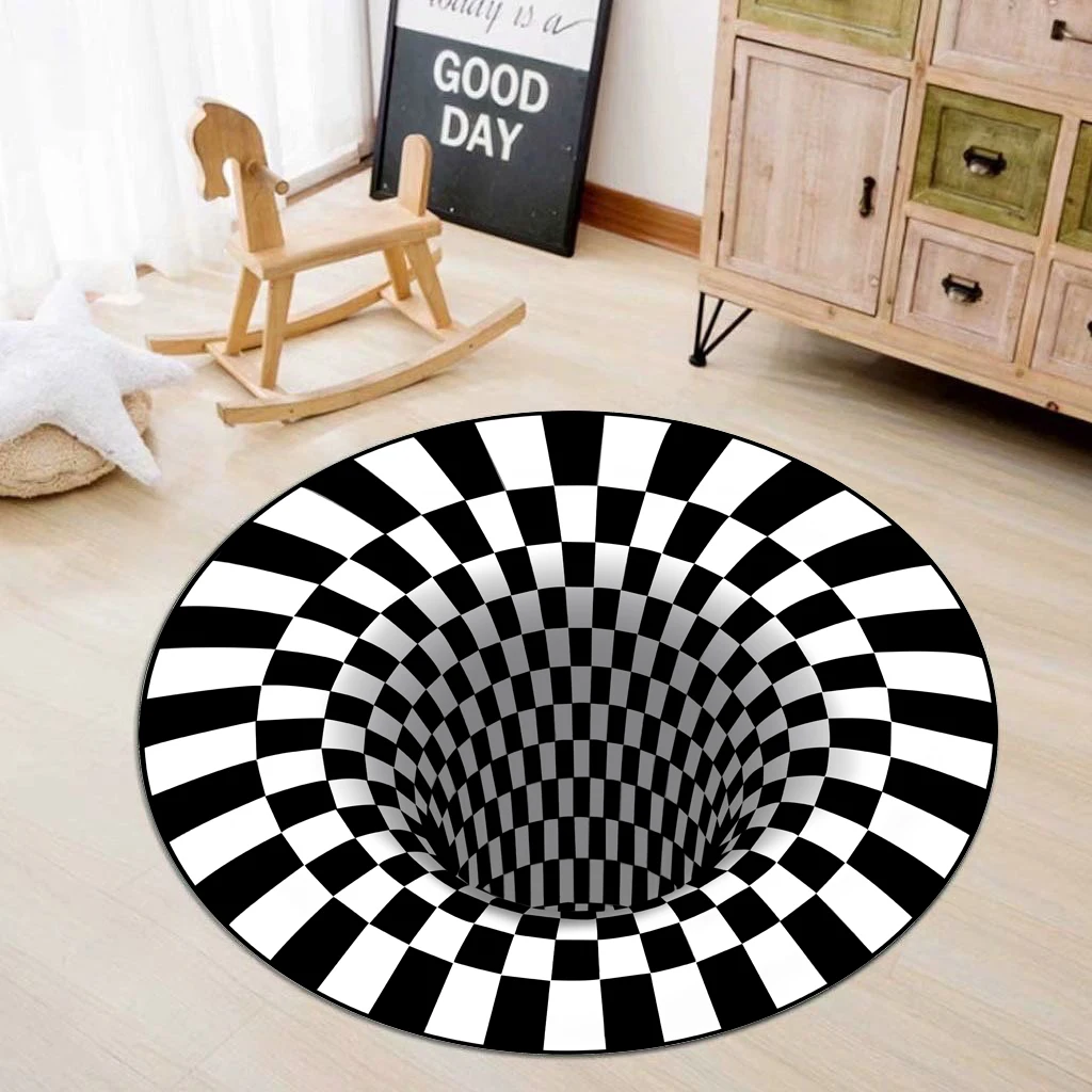 

Dizzy Carpet 3D illusion 2022 new Scandinavian internet celebrity with circular floor mat living room tea table carpet home mats