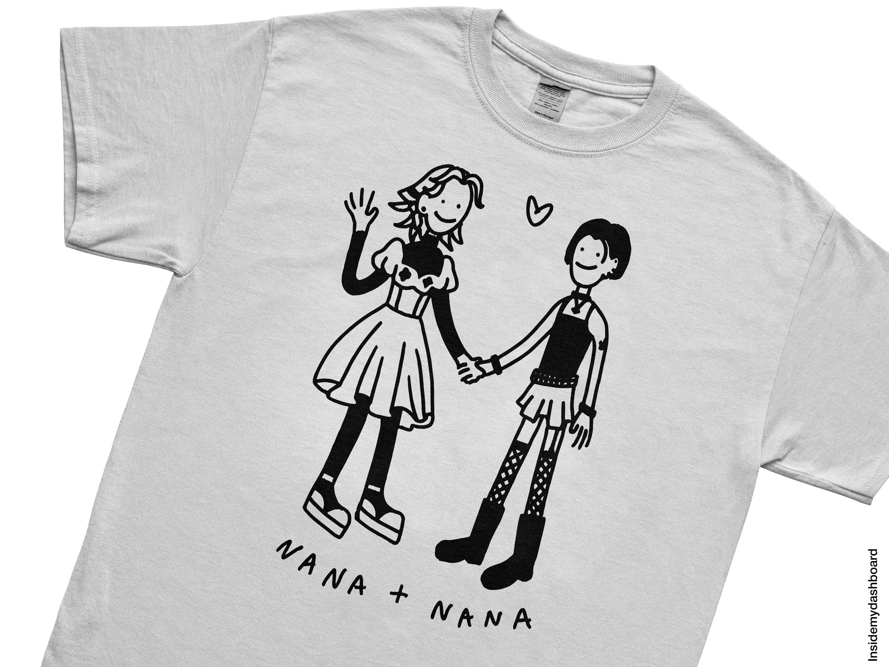 

﻿NANA Osaki T Shirt Casual Harajuku Streetwear japanese T Shirt emo girls gothic streetwear women's punk letter print casual