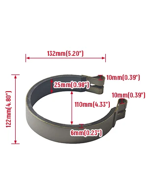 2Pcs 4 Inch BRAKE BAND With PIN For Go-Cart Minibike Mini Bike ATV