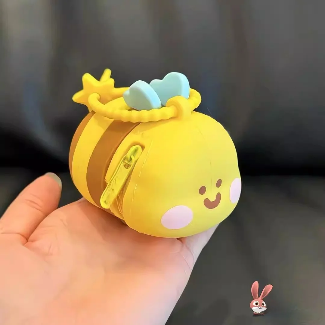 

Милый силиконовый чехол-кошелек для наушников в форме пчелы, 3D-кошелек для ключей, защитный чехол для наушников, подходит для детских кошельков