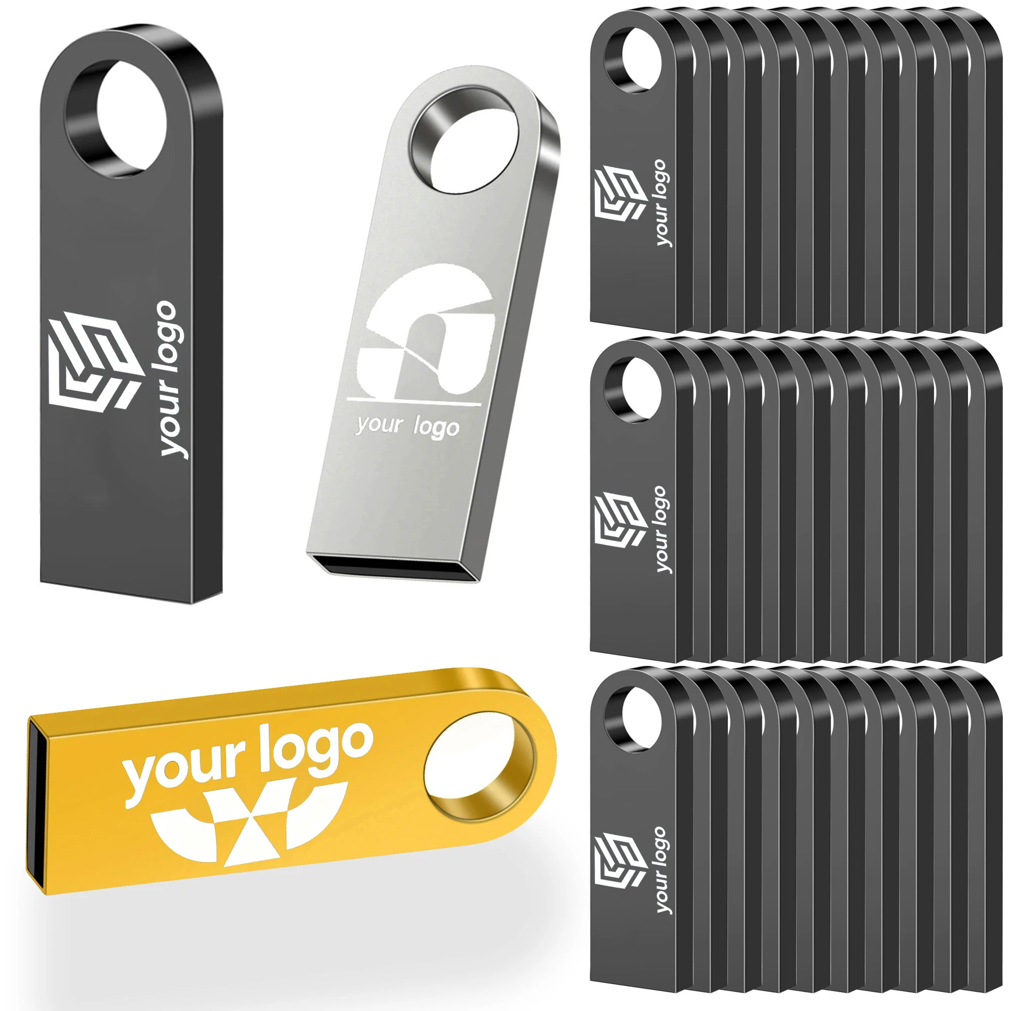 Customization  LOGO 50pcs USB FLASH DRIVE 2GB 4GB 8GB 16GB 32GB pendrive fre shipping