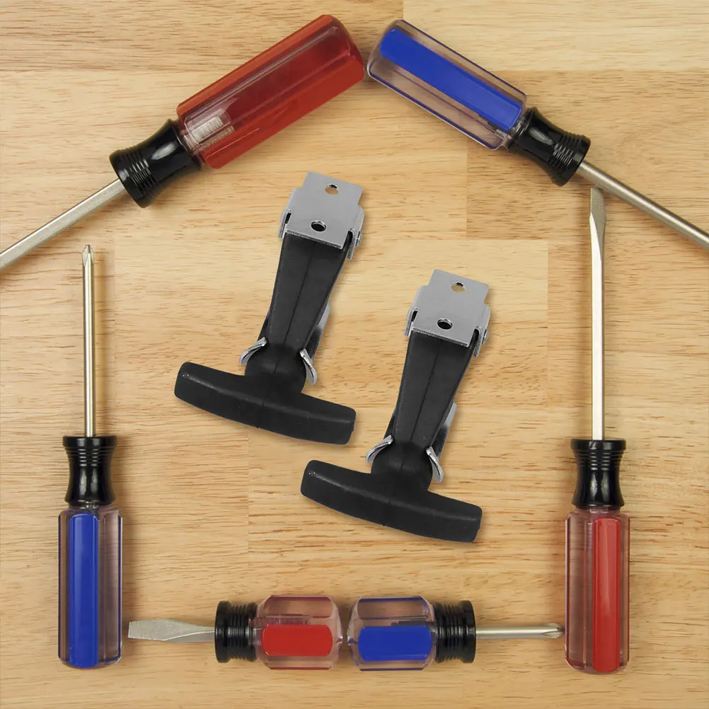 

3pcs Rubber Latch Stainless Steel T-Handle Hasp Shock Absorption Heavy Duty Hatch Catch For Car Engine Hood Boat Cabinet