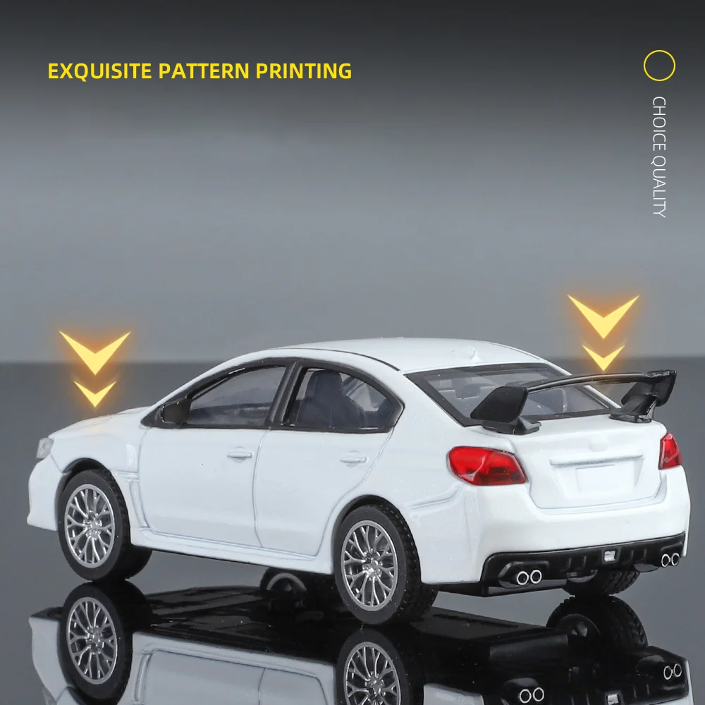 1:43 Alloy SUBARU WRX STI Alloy Model Vehicle Simulation Pull Back Suspension Children Exquisite Birthday Gifts Collect Ornament