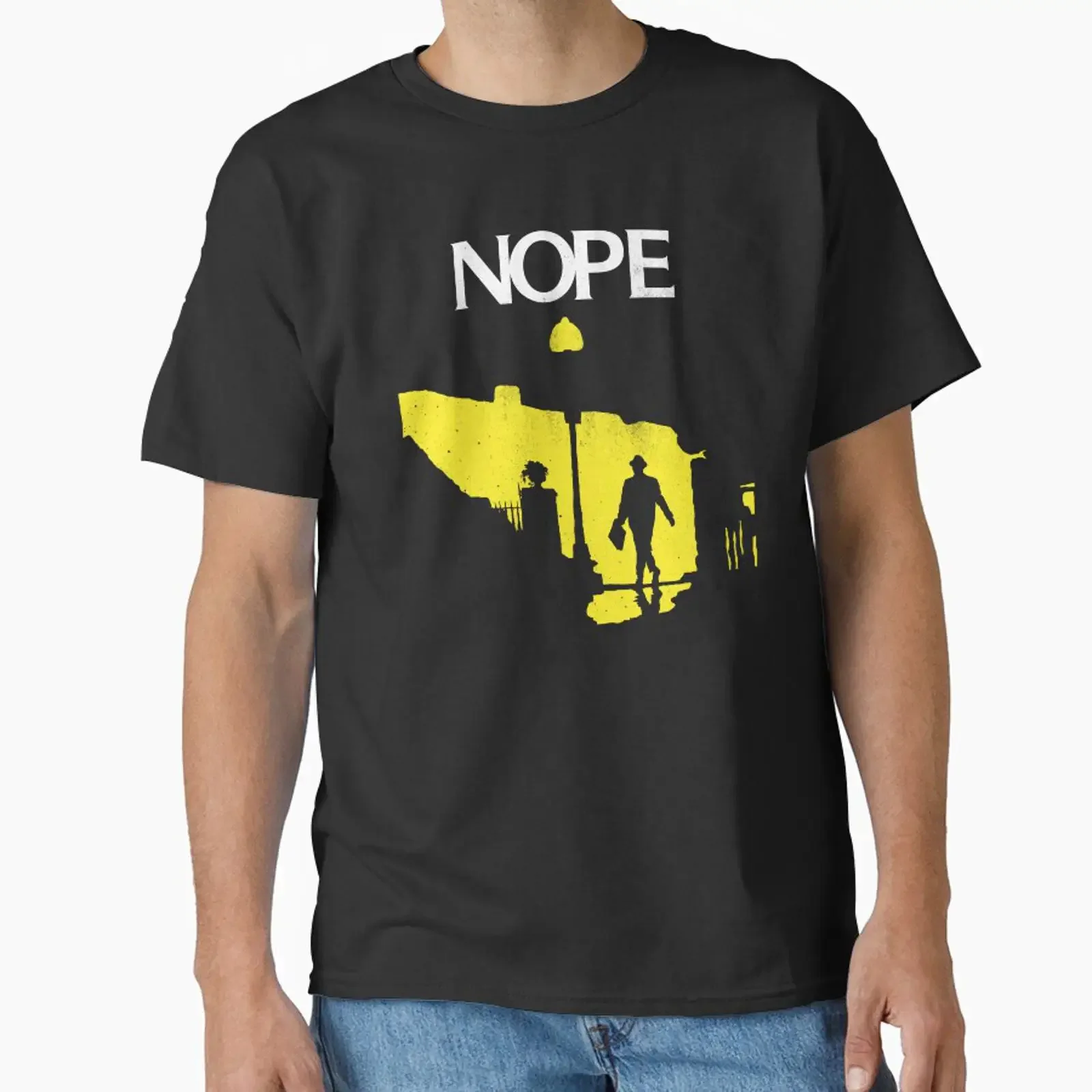 Nope Exorcist and Movie Mash up Funny Horror Demon Classic T Shirt vintage Washed designer clothes Soft Stylish fashion Unisex