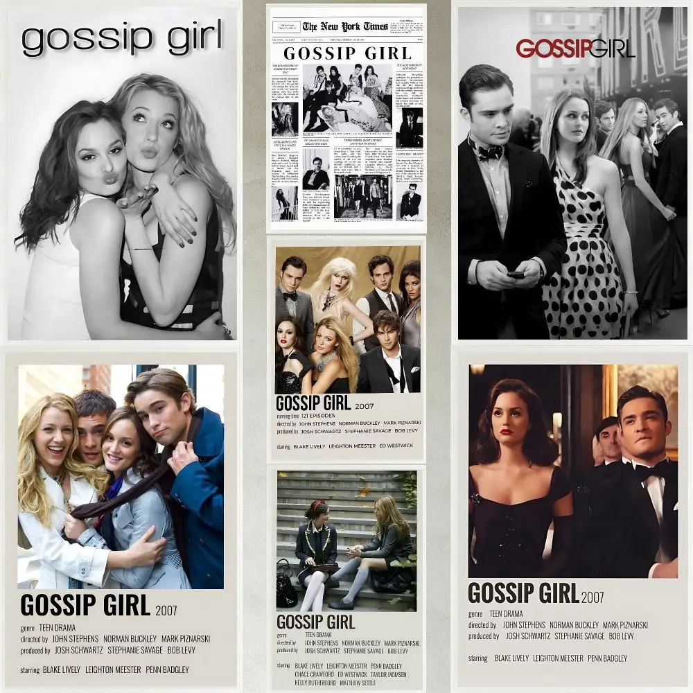 series Gossip Girl Poster Poster HD Waterproof Self-adhesive Art Print Wall Decor for Bedroom Living Room Gift