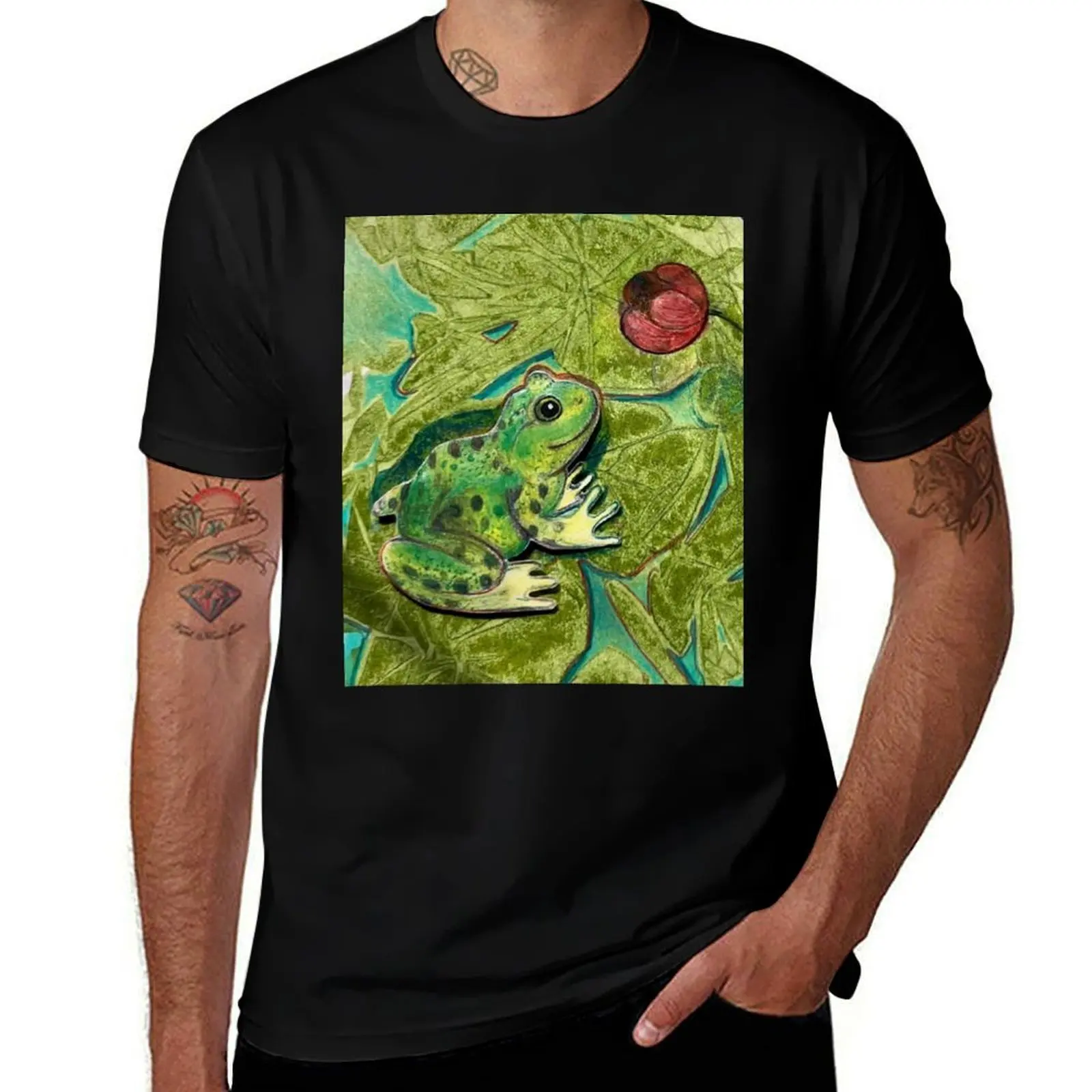 

Frog T-Shirt Man t-shirt quick-drying Louboutins heavyweights Men's t-shirt