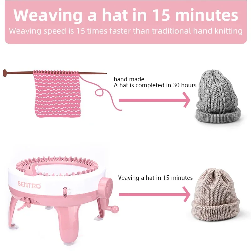 

40-needle Hand Knitting Machine DIY Hand Knit Scarf Sweater for Adult Children Hats and Socks Hand Knitting Artifact