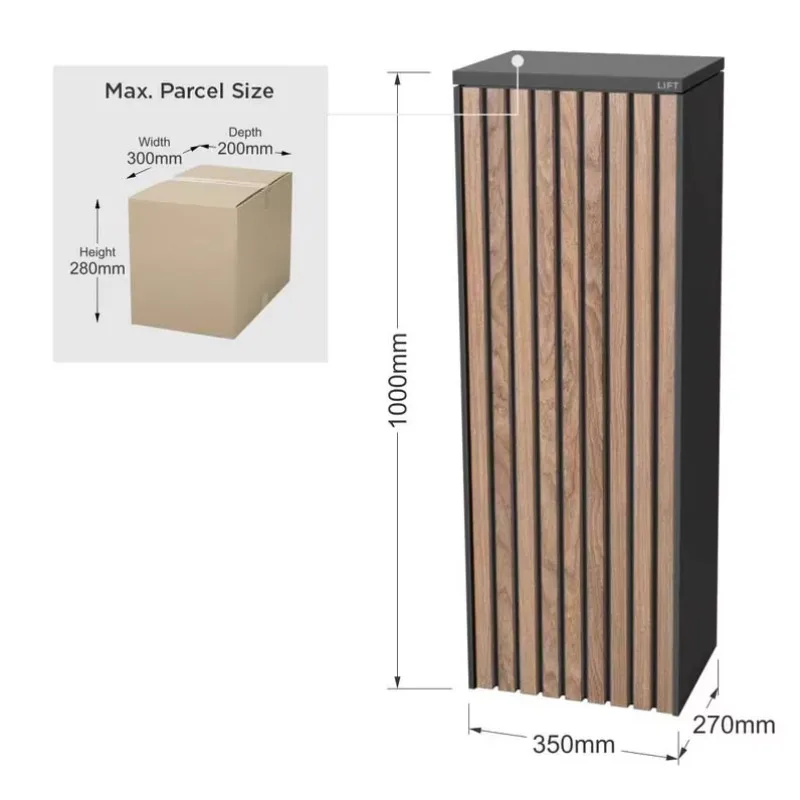 Secure Theft-Resistant Waterproof Free Standing Outdoor Home Parcel Box With Galvanized Steel Construction For Garden Home Use