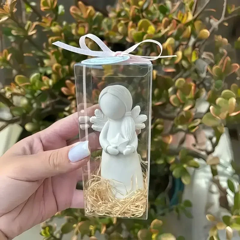 new stereoscopic 3d angel candle mold with wings praying angel holding love holding star angel plaster silicone moulds ornaments