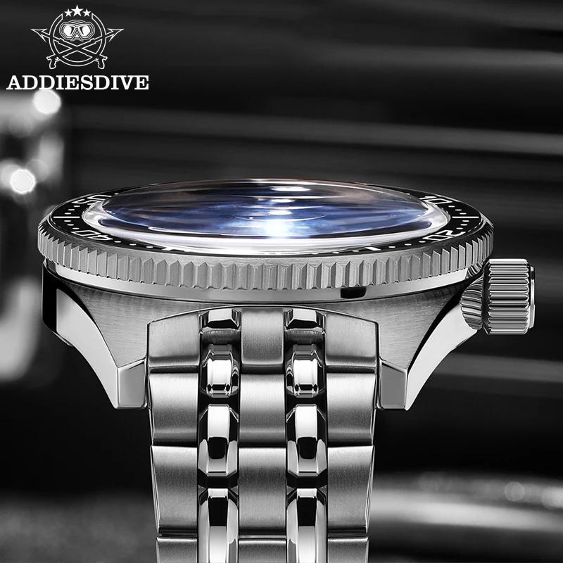 ADDIESDIVE Men Analog Watch Luxury Business Sapphire Glass Stainless Steel BGW9 Super Luminous 20Bar Waterproof Quartz Watches