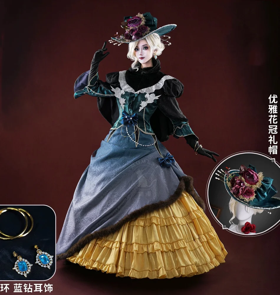 

Костюм для косплея COSMART Identity V Irene Adler для женщин, игровая униформа для аниме-вечеринок, одежда для ролевых игр на Хэллоуин