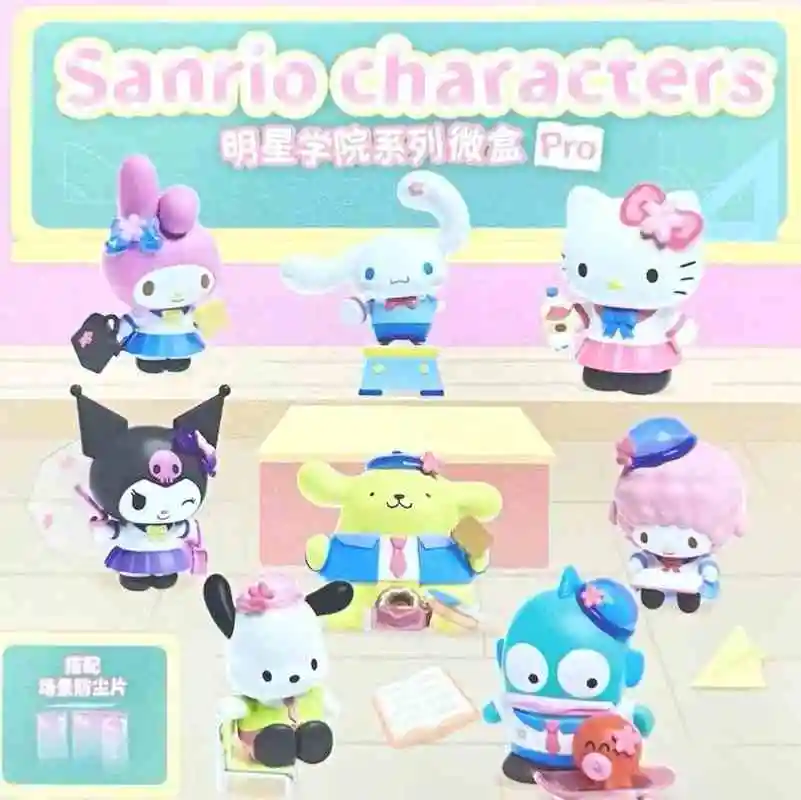 Miniso Sanrio Star Academy Series Blind Box Anime Figure Doll Ornaments Action Figure Kuromi Cinnamorolltoys Regalo