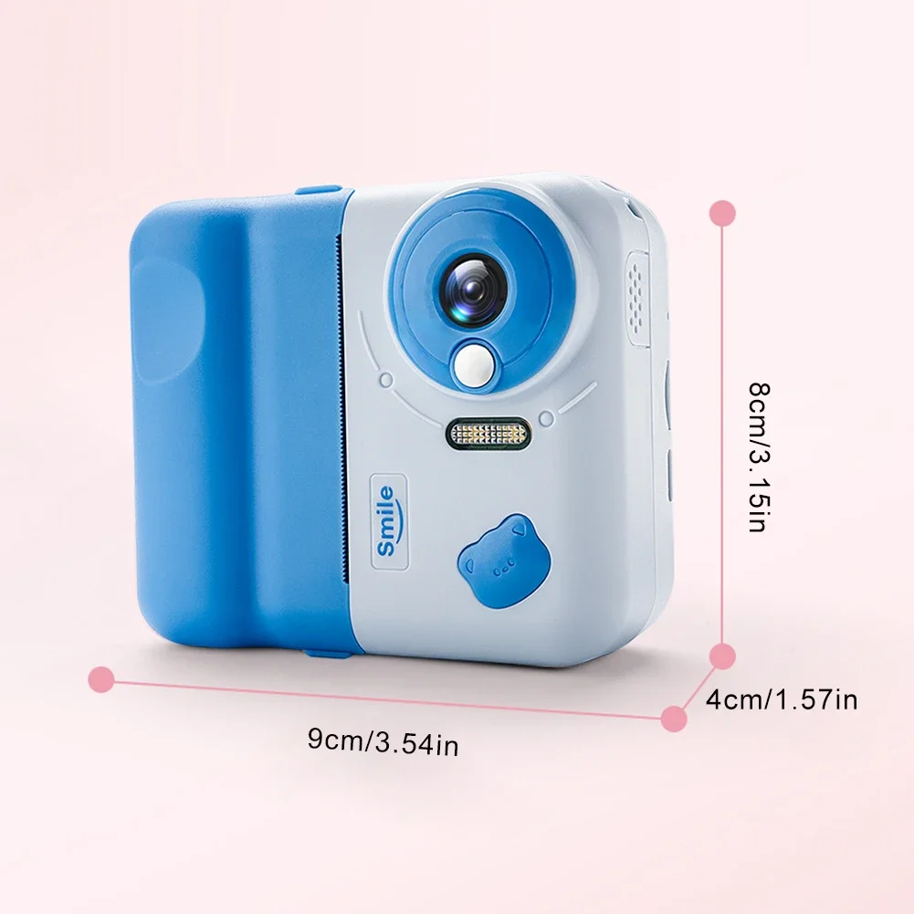 HD 1080P enfants Mini caméra d'impression instantanée 2.4 IPS écran caméra d'impression Photo instantanée caméra vidéo pour filles garçons âgés de 3 à 12 ans