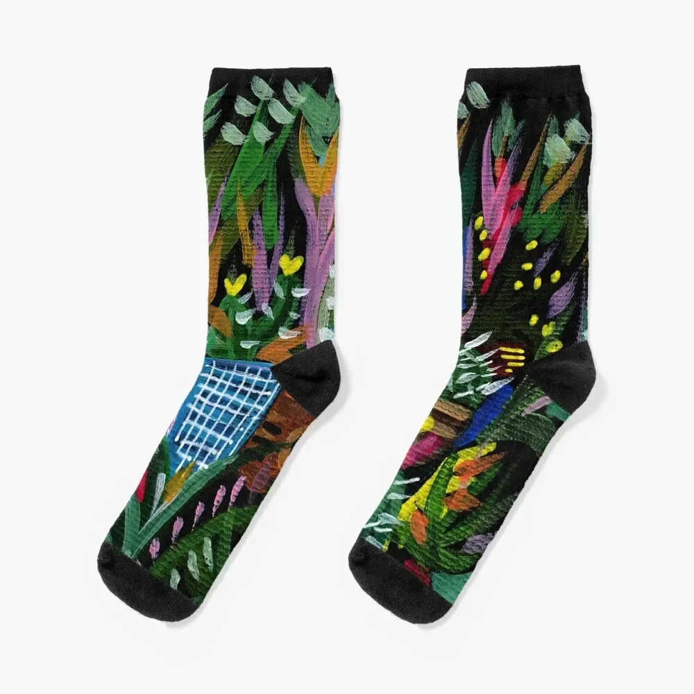 Night in the Garden Socks basketball tennis warm winter cute Socks Ladies Men's