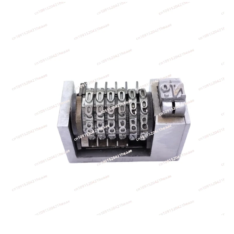 Suitable for 6 Digits 4x8 Backward Full Steel Numbering Machine Jump 543210 with 2 Bits zero Adjustable Numerato