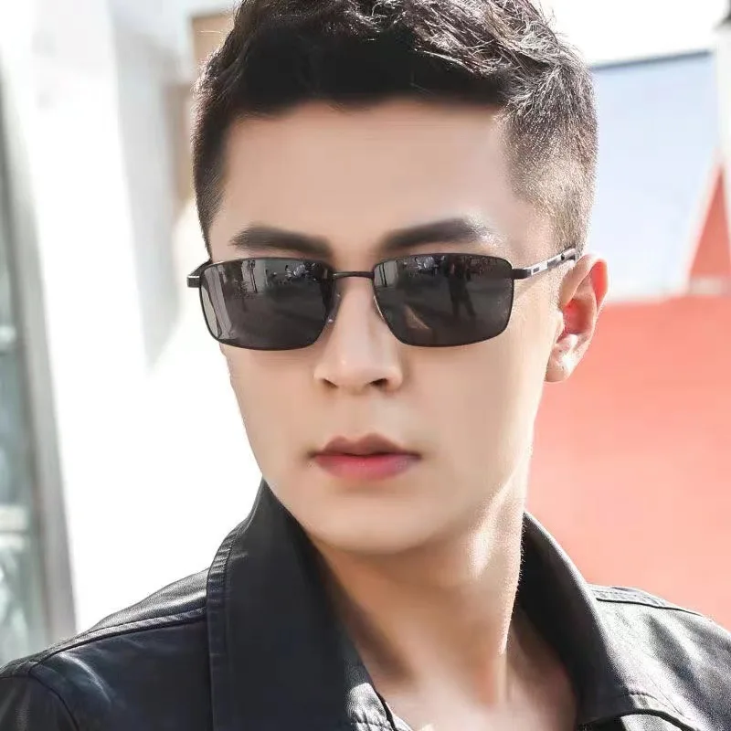 New polarized Man Sunglasses Metal Brand Designer Gradient Goggle Sun Glasses Steampunk Shades UV400 Eyewear