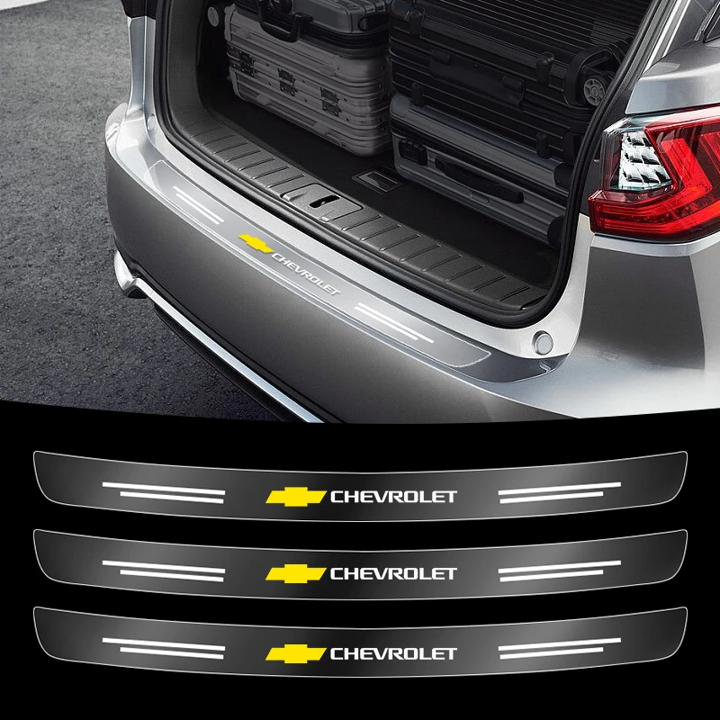 Car Rear Bumper Trunk Sill Transparent Protector Sticker For Chevrolet Cruze Colorado Spark Captiva Malibu Trax Aveo Car Styling