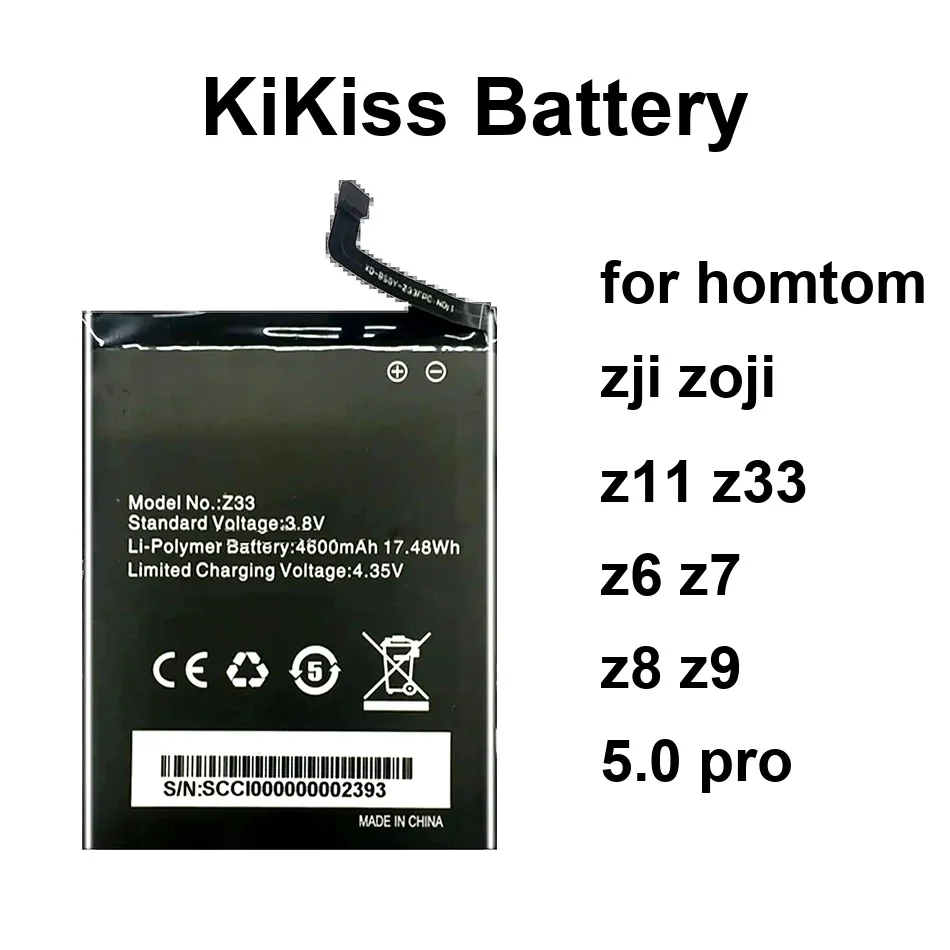 

Mobile Phone Battery Safe 3000-10000Mah For Homtom Zji Zoji Z11 Z33 Z6 Z7 Z8 Z9 5.0 Pro