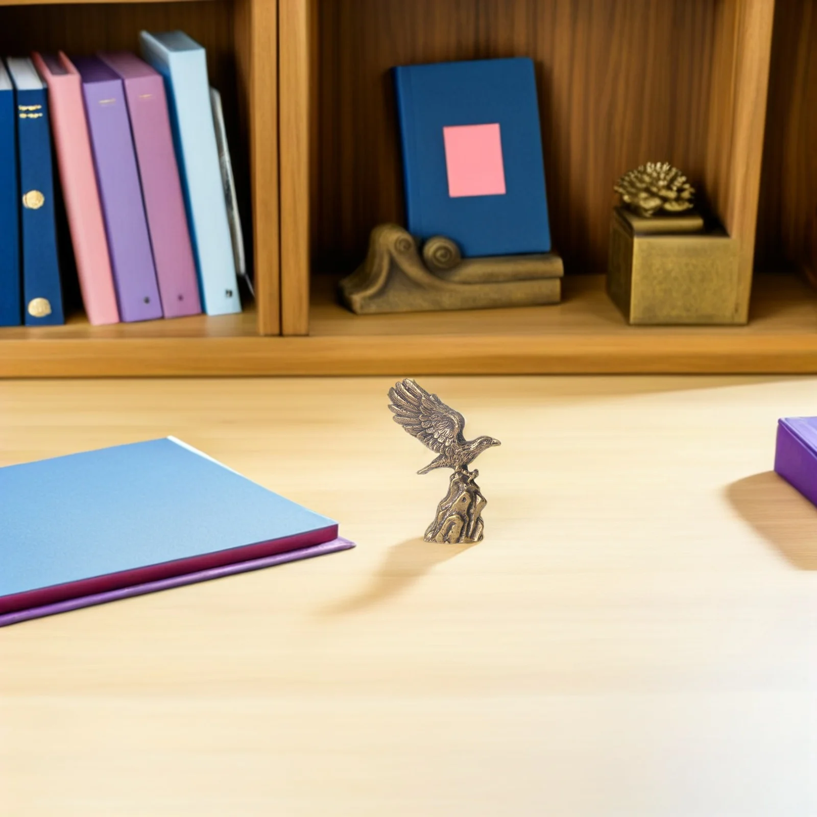 

Eagle Spread Desktop Sculpture Home Office Room Decor Brass Eagle Statue Desktop Art Decoration Tabletop Sculpture