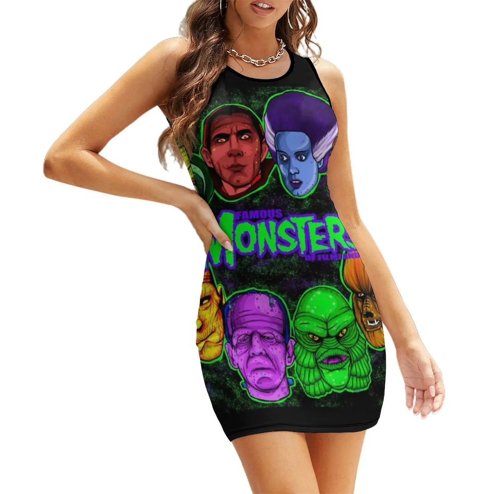 

Famous Monsters of Filmland Sleeveless Sundress Woman dresses wedding dresses for woman Women's clothing