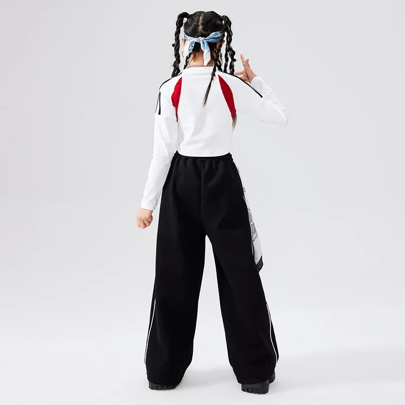 Mädchen Hip Hop Crop Top Brief Jogger Hosen Jungen Streetwear Sweatshirts Kinder Jazz K-pop Kostüm Kind Street Dance Kleidung sets