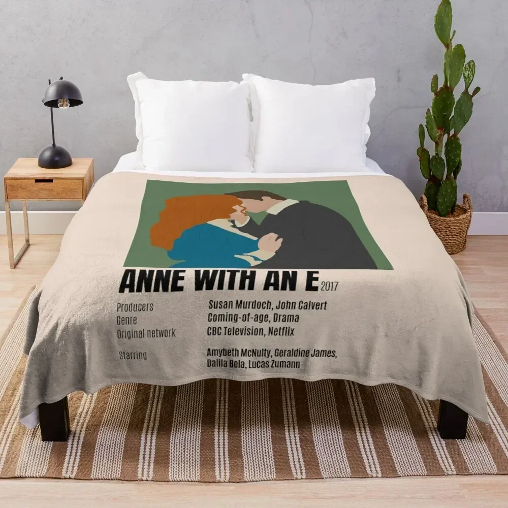 

Anne with an e minimalist poster Throw Blanket Cozy Home Blanket Gift for Christmas Holiday