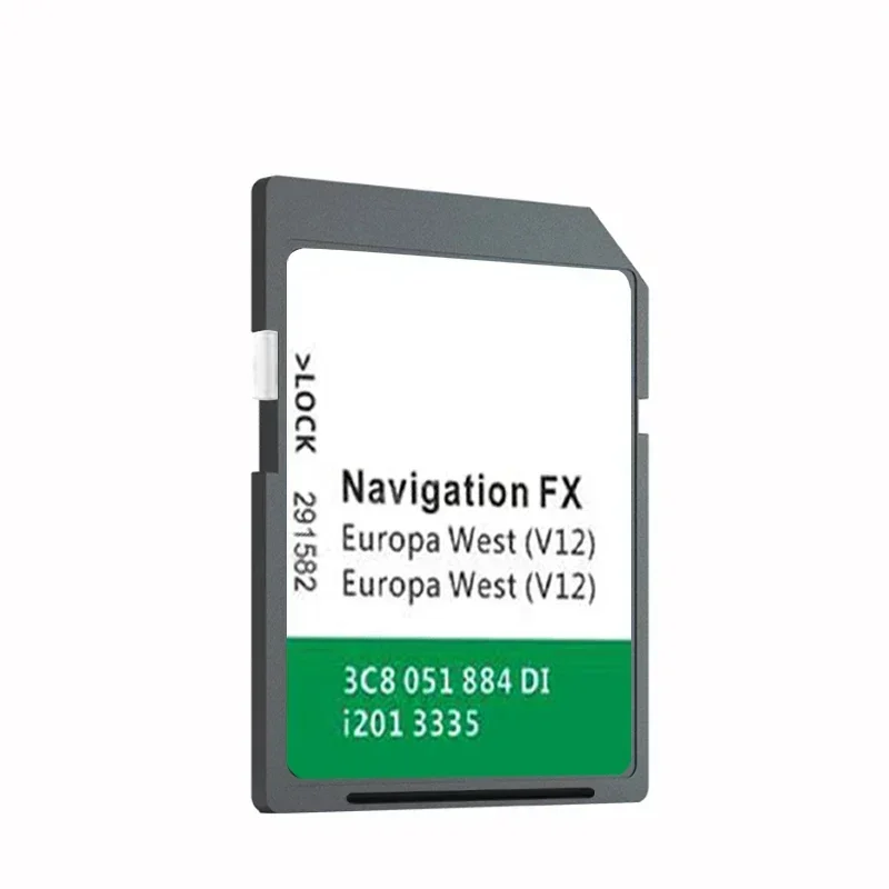 SD Điều Hướng FX V12 Nav Hệ Thống Châu Âu Tây Chính Hãng Cho VW Bản Đồ Màu Fire Opal KTP