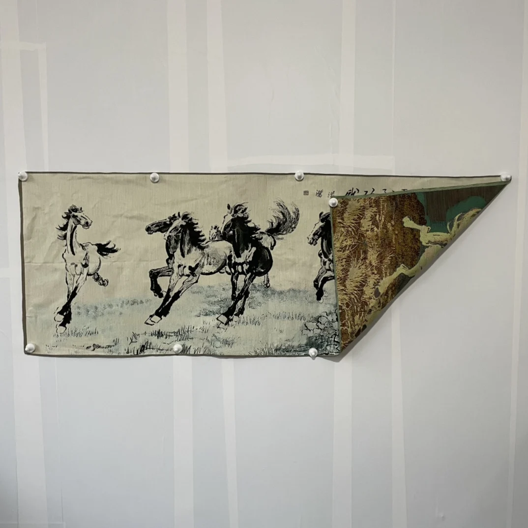 Home Decoration Hanging Painting Xu Beihong's Eight Horses Painting Tangka Weaving Brocade Embroidery