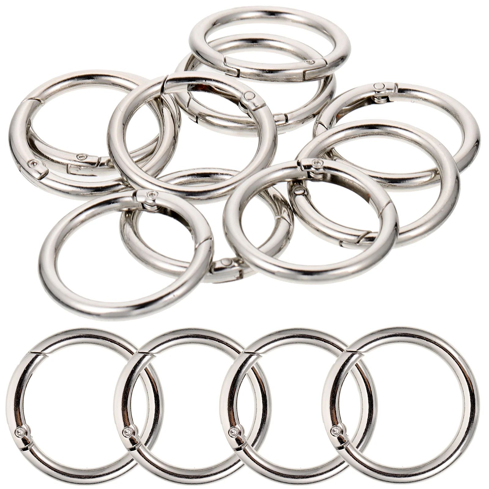 10 Pcs Split Spring Buckle Convenient Key Chain Rings Accessories for Buckles High Quality Alloy Miss Keyrings