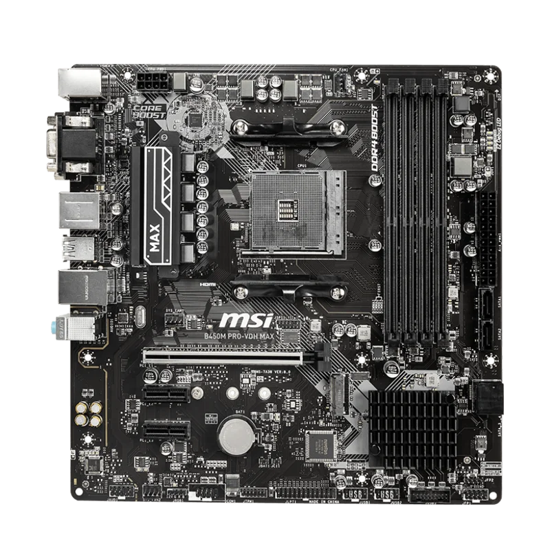 اللوحة الأم MSI PRO B450M PRO-VDH MAX AM4 AMD B450 Micro ATX AMD #3